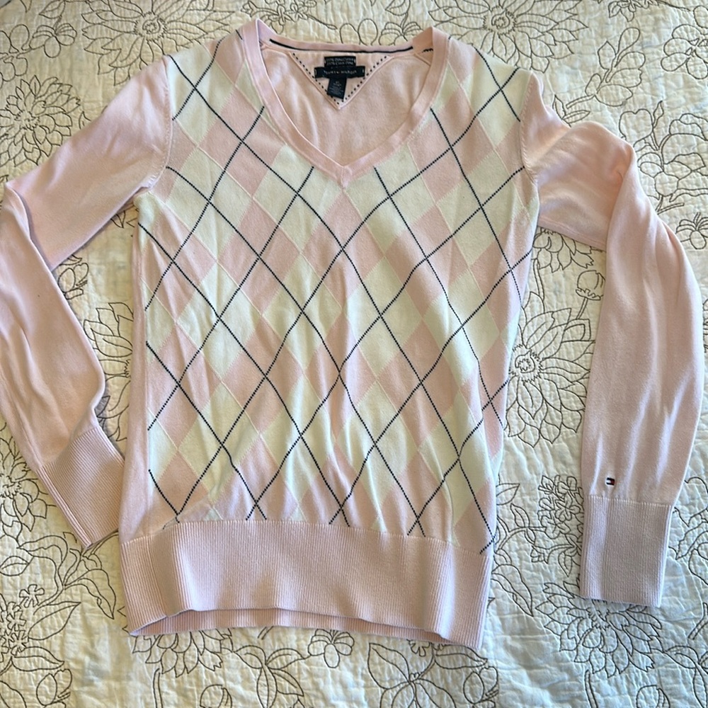 Tommy Hilfiger Pink Cotton Sweater XS